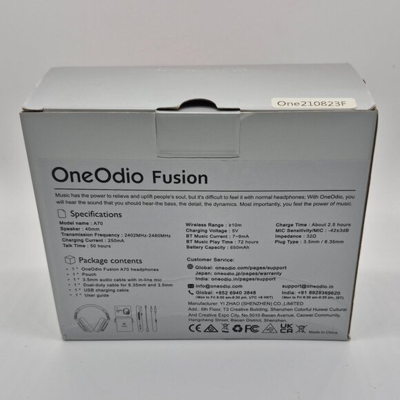 OneOdio Fusion Wireless + DJ Headphones - Picture 2 of 3